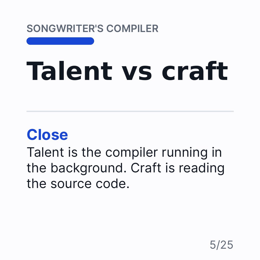 Ted_Sablay's tweet image. Talent is a lie. Good songwriters run TRANSPOSE, INVERT, TRUNCATE, EXPAND without knowing it. Gap isn’t magic, it’s awareness. Learn the moves.