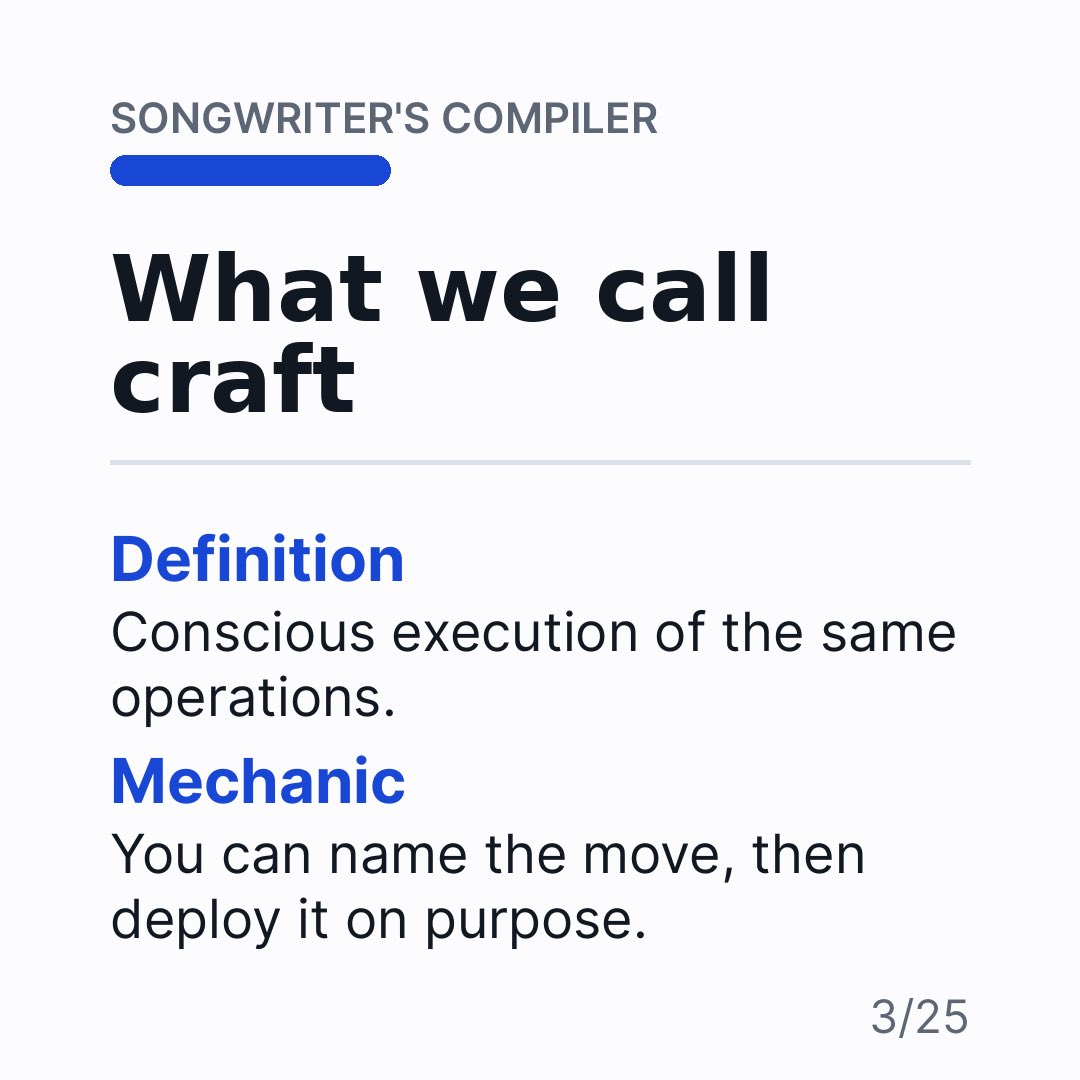 Ted_Sablay's tweet image. Talent is a lie. Good songwriters run TRANSPOSE, INVERT, TRUNCATE, EXPAND without knowing it. Gap isn’t magic, it’s awareness. Learn the moves.