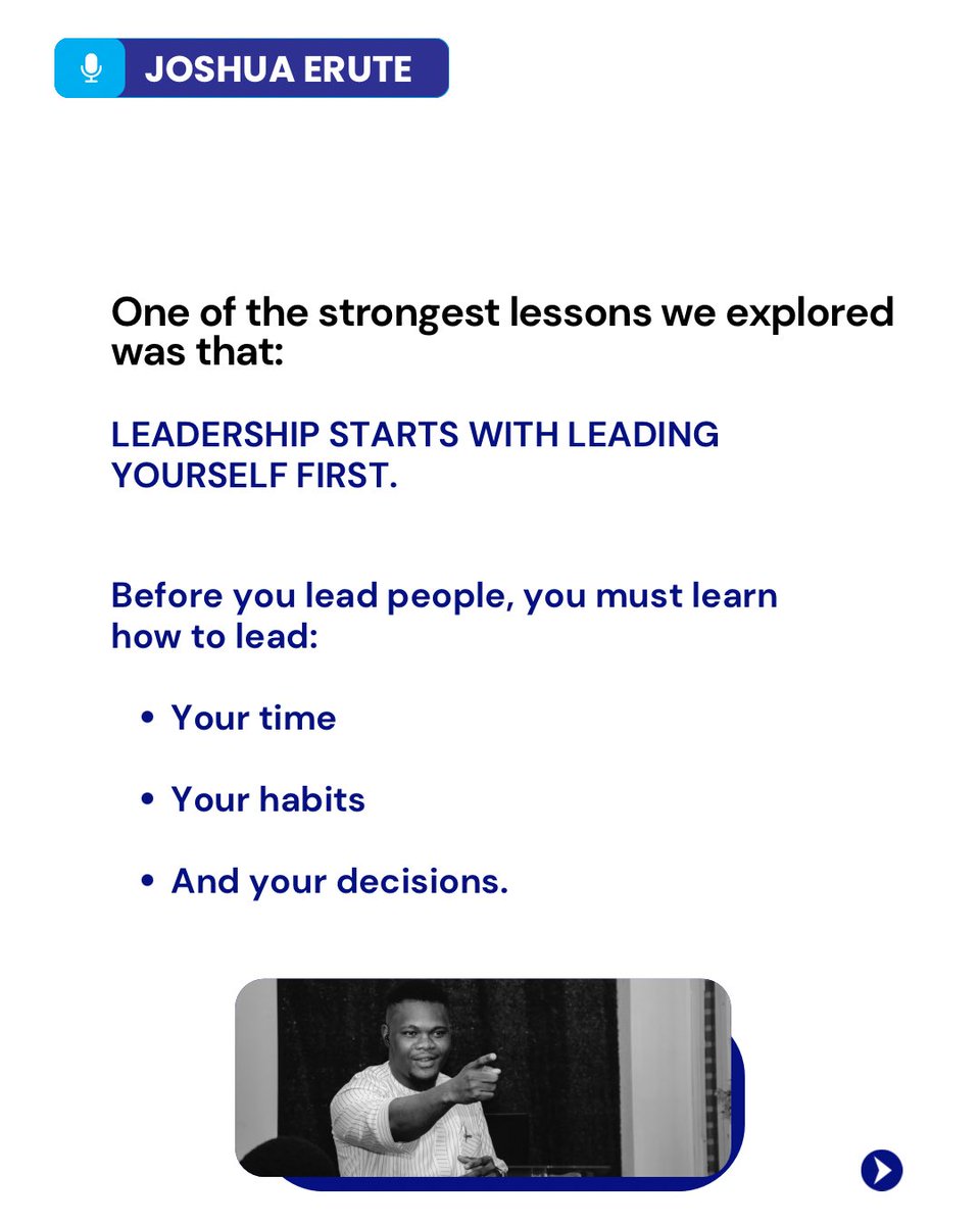 IamSmartJOE's tweet photo. if you cannot lead your time, habits, and decisions. This is the foundation of leadership whether in school, business or life. https://t.co/oStKuMG6rr