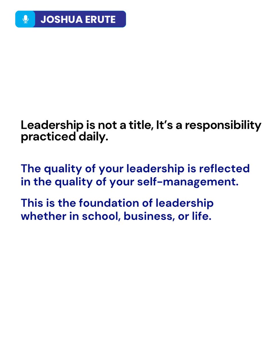 IamSmartJOE's tweet photo. The quality of your self leadership affects the results of your leadership. https://t.co/MHzLQsqNvP