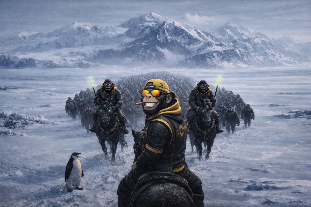 bnbmonky's tweet photo. 🦍 x🐧 || He stopped because he saw direction, unity, and momentum.
The right gang. The right time. The right move.

While others hesitate in the cold, Monky keeps marching forward.
Those who recognise it early don’t watch… they join. 🐧🔱

If you feel it too, you already know what to do.
Buy the Monky presale now - https://t.co/7H57k9Psek

$Penguin #penguin #BNBMONKY #Presale #presalealert #bnb