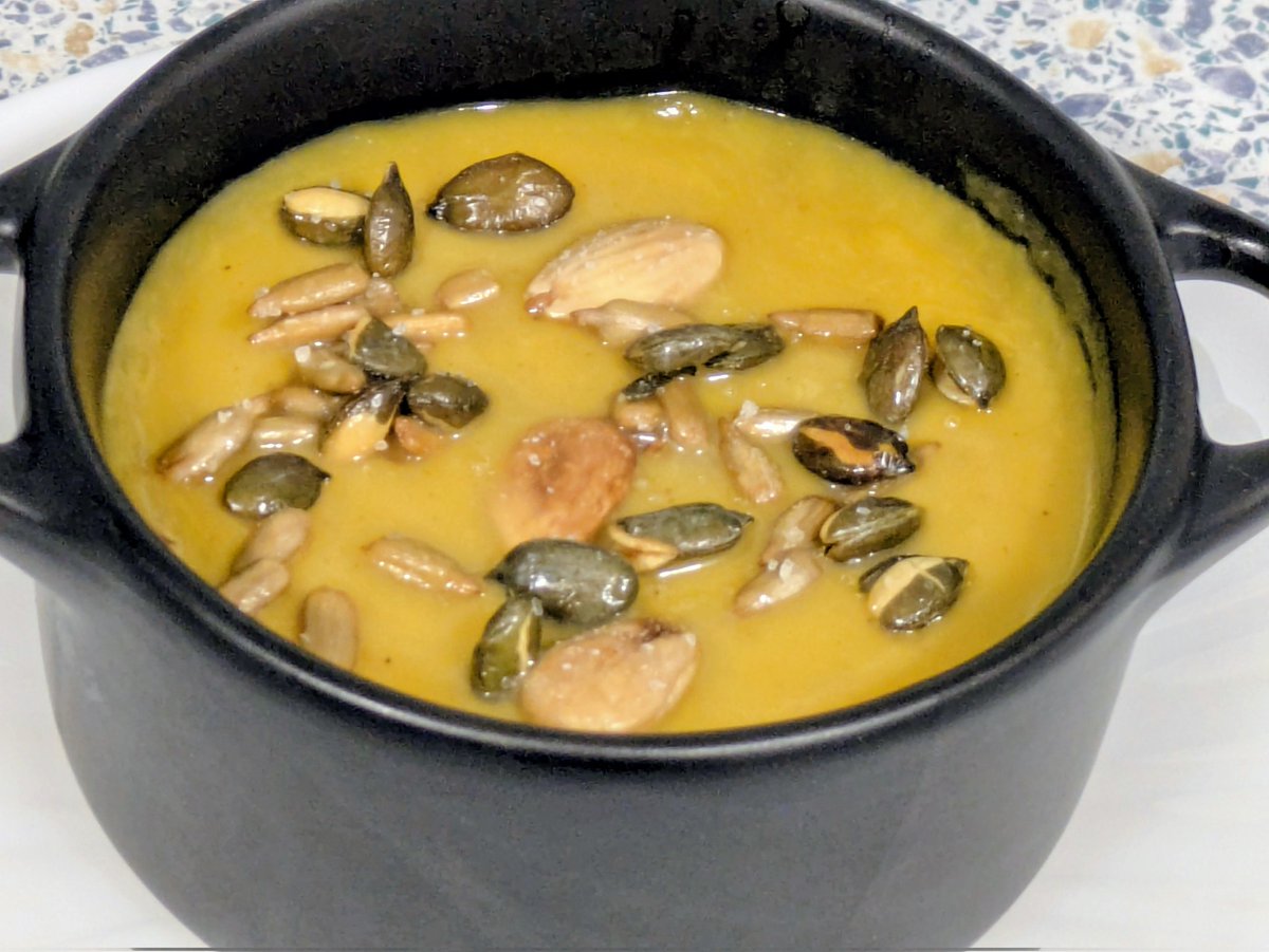 Crema de calabaza asada.