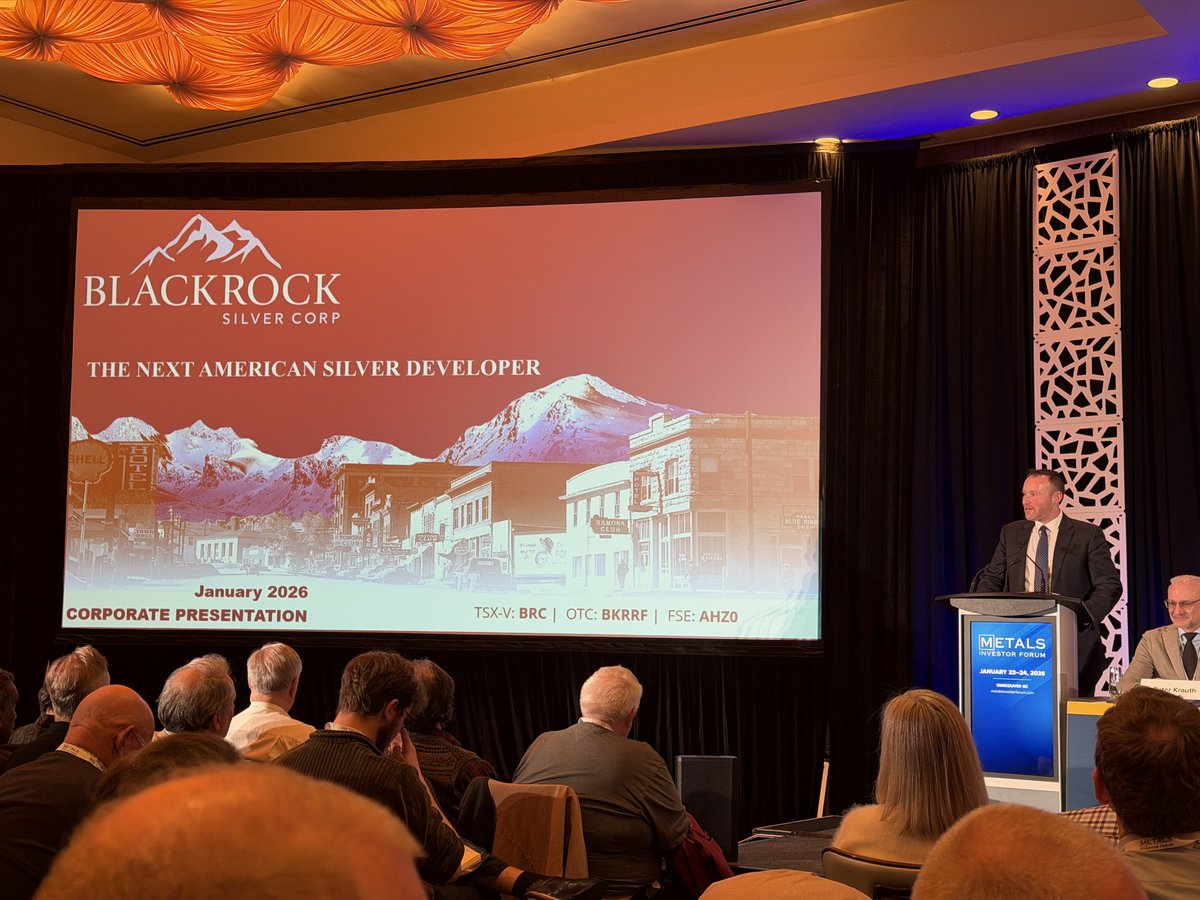 Andrew Pollard, CEO of $BRC.V takes the stage to showcase Blackrock Silver’s journey to its current all time high at a $600M market cap. #MIF2026 $BKRRF