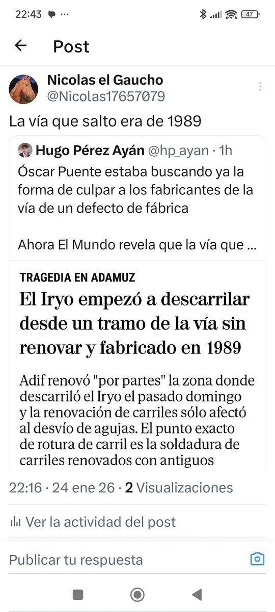 #XplicaTerror la vía que salto era de 1989 reutilizada puente culpable dimisión