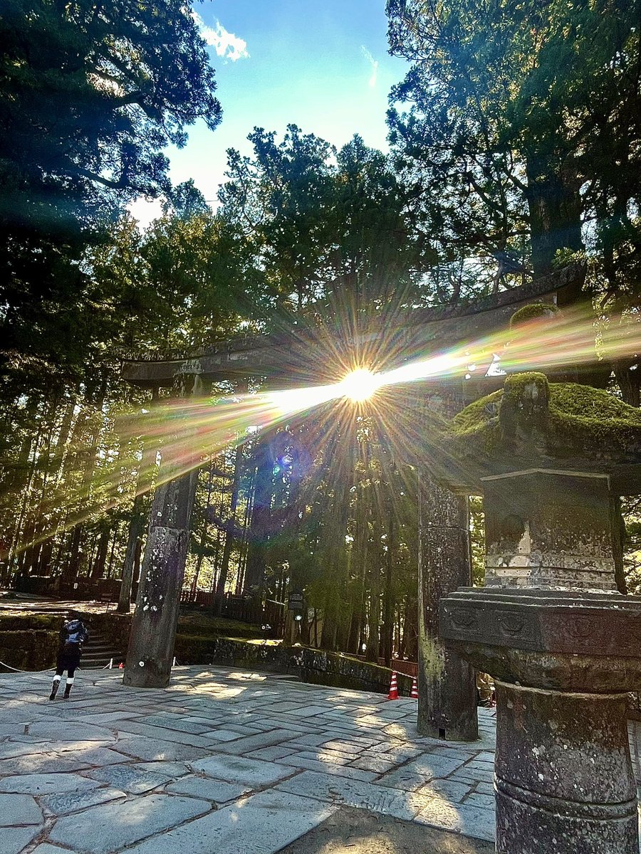 日光東照宮の鳥居⛩️  

静かに満ちるあたたかな光を
そっとお福分けいたします🙏✨💫

皆様に良いことが  
山程起こりますように👋✨🩷  

#お福分け #日光東照宮
