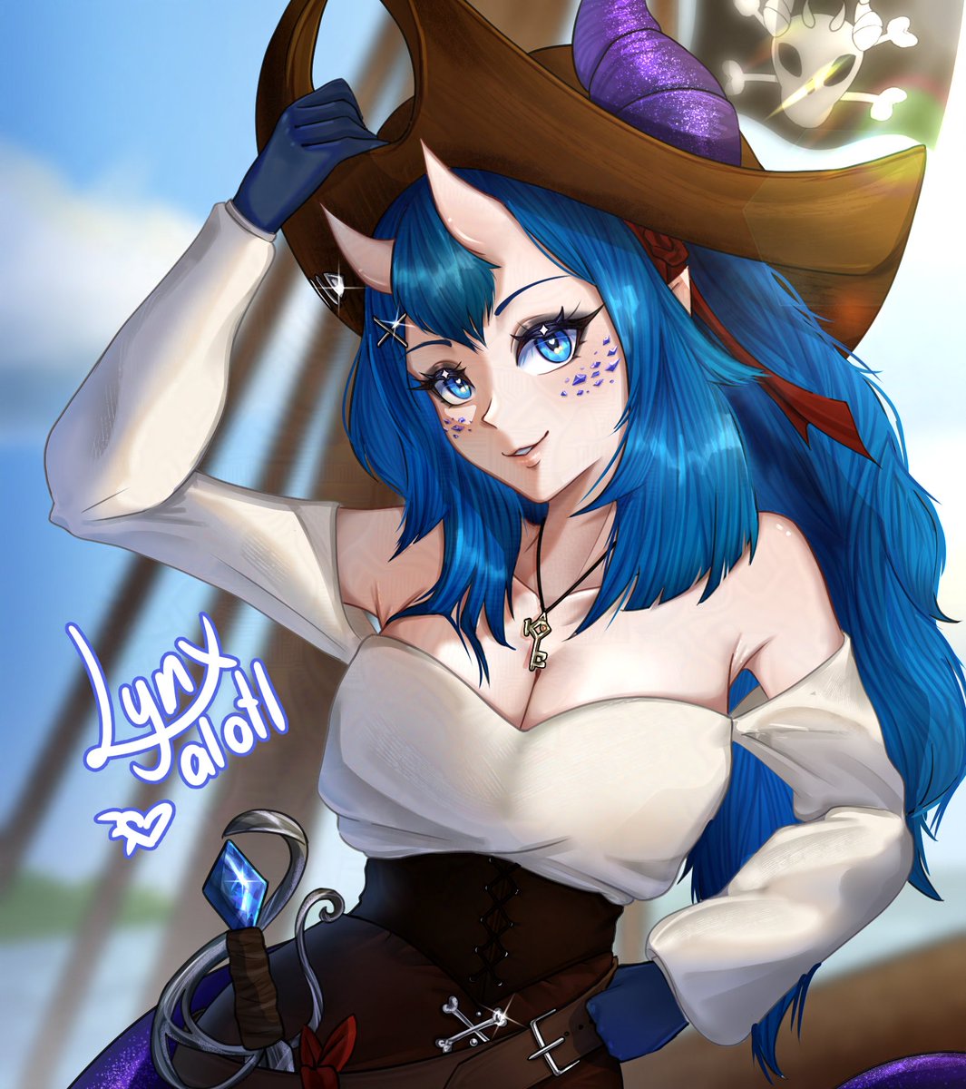 Soo what do we think her devil fruit power is? 🏴‍☠️🐉

Jokes aside, CONGRATS ON YOUR DEBUT SHYRAAAA! TY FOR LETTING ME SEE YOUR BEAUTIFUL MODEL AHEAD OF DEBUT! <333
#ShyraArt