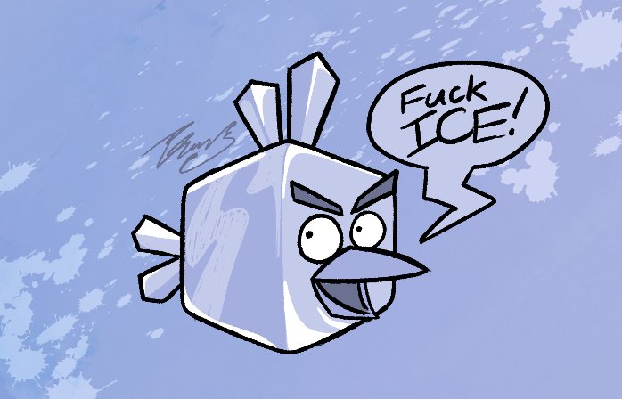 AngryNetwrk's tweet photo. Ice Bird says: stand up to oppressive authority https://t.co/J2fD6F7RxH
