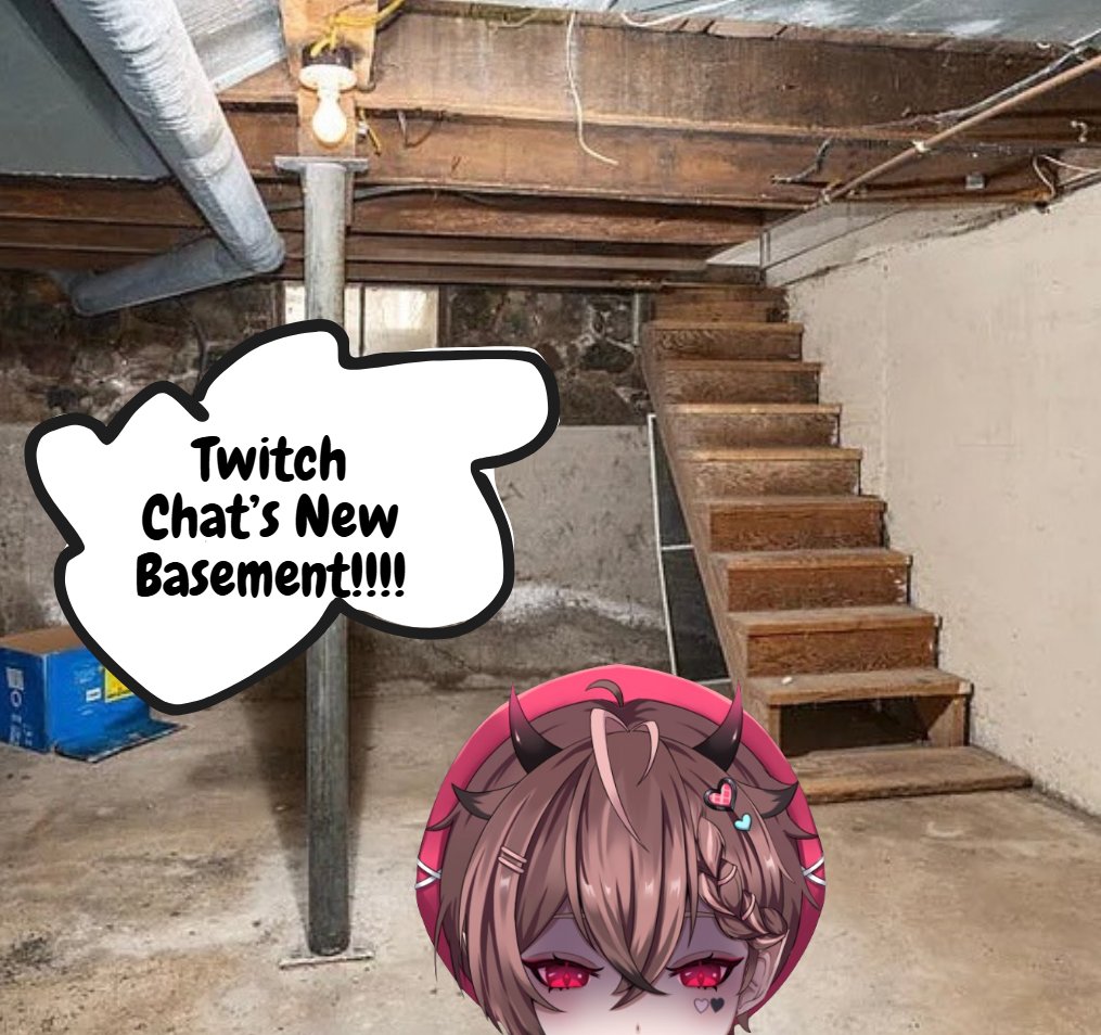 Shinzo_Shi's tweet photo. decided to be a generous streamer and upgrade my twitch chats basement with an all new keycard lock :D Now no one can escape. 
#vtuber #envtuber #twitch #live #VtuberEN #VTuberUprising https://t.co/xI9BClAwrm