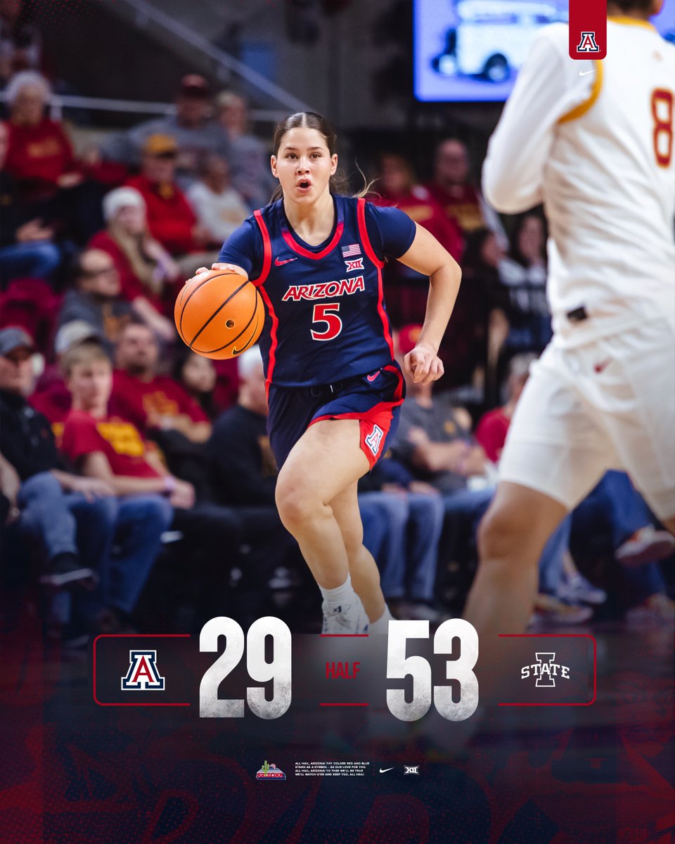 ArizonaWBB's tweet photo. At the Half.

https://t.co/VIFkXr1U5j | #BDSU https://t.co/P8K5Ez2y41