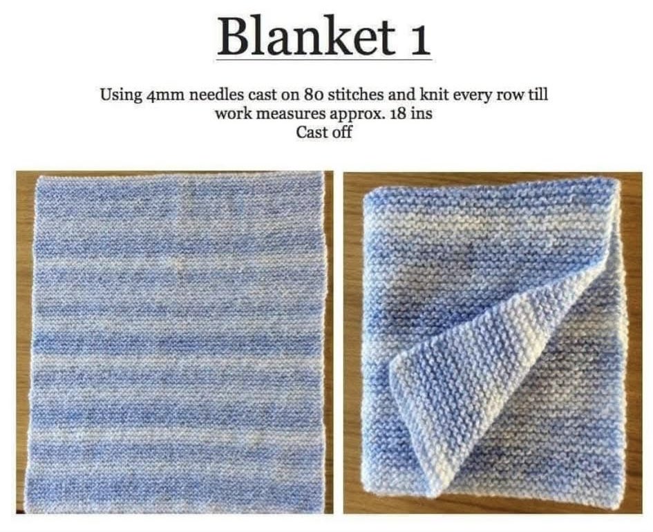 bjbubbly's tweet image. If anyone in the Norwich area know of any lovely ladies (or gentlemen) who are able to knit some blankets for our NICU babies at NNUH, we are in desperate need 🙏🏻🙏🏻
The patterns we use are below.  

Thank you! 
#NorwichKnitters 
#NICU