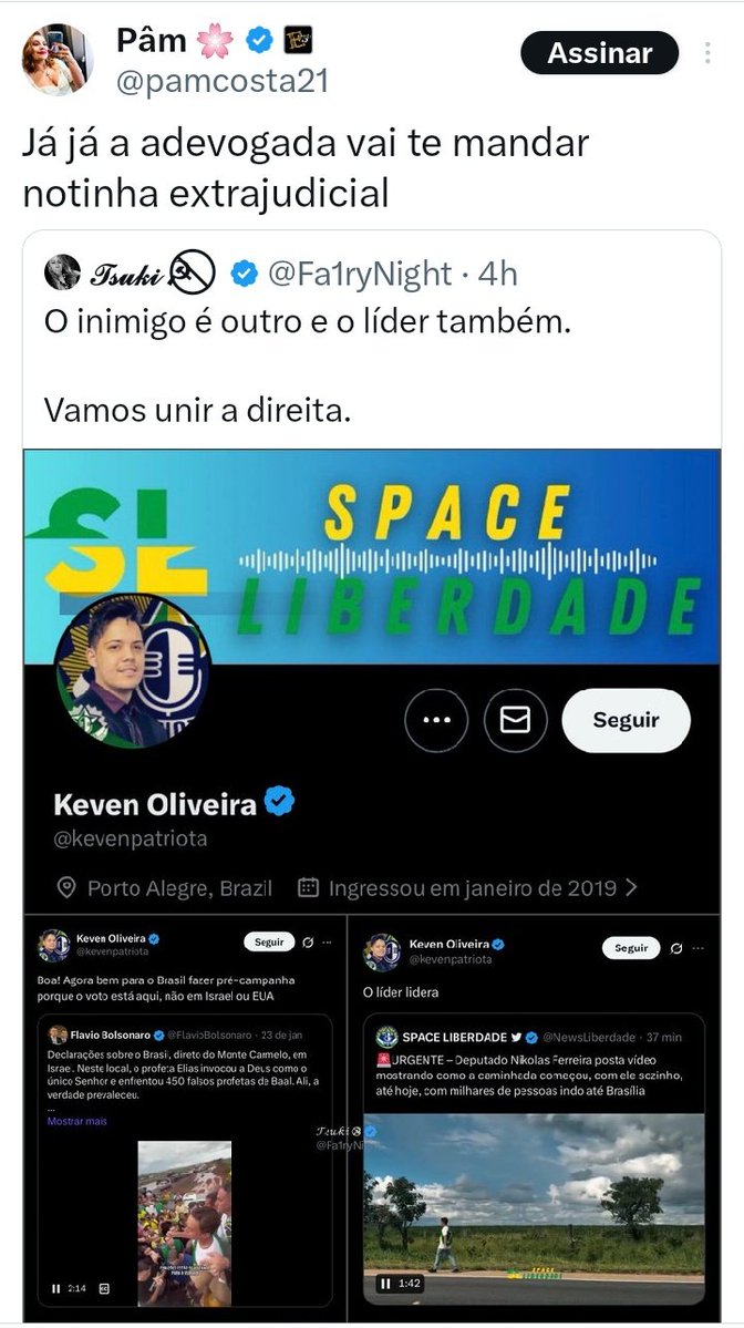 marge_trump's tweet image. Tsuki, Pam, Mafinha, Vilimigo, Kim...
Cada dia mais transparente a existência de uma milícia digital a serviço de Eduardo e Carlos, que querem obrigar todo mundo a aceitar os filhos como herdeiros naturais do legado de Jair Bolsonaro.
Voltamos as capitanias hereditárias 🤡