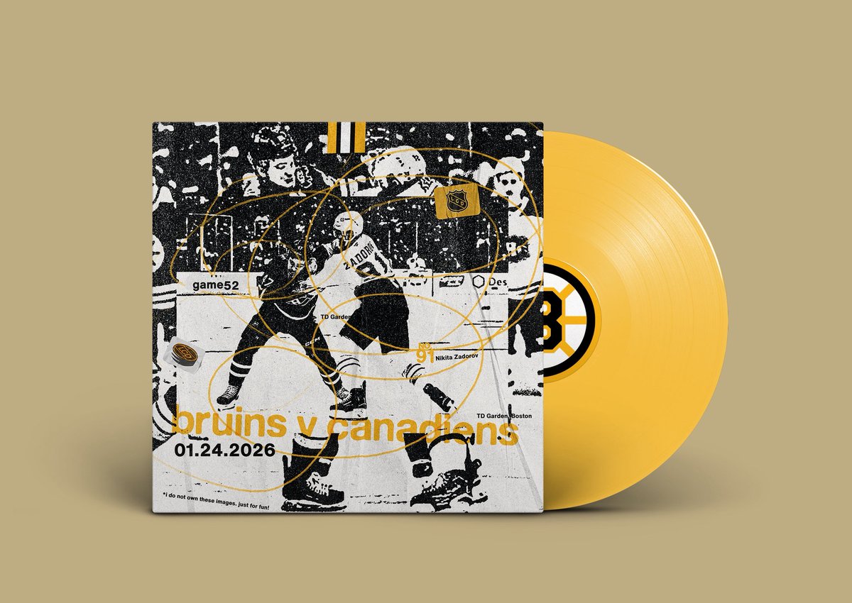 Black &amp; Gold LP Series:
Game 52 — Jan 24
v Montreal Canadiens
Cover 29
#nhlbruins