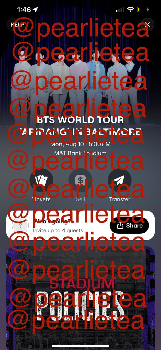 pearlietea's tweet photo. WTS: Hi all, I’m selling four tickets in section 515 for the Baltimore stop of the BTS tour !!!! I was able to get better seats for Day 2 so I’m selling these seats! Pls dm me if you’re interested! https://t.co/Ohi6f6km1Q