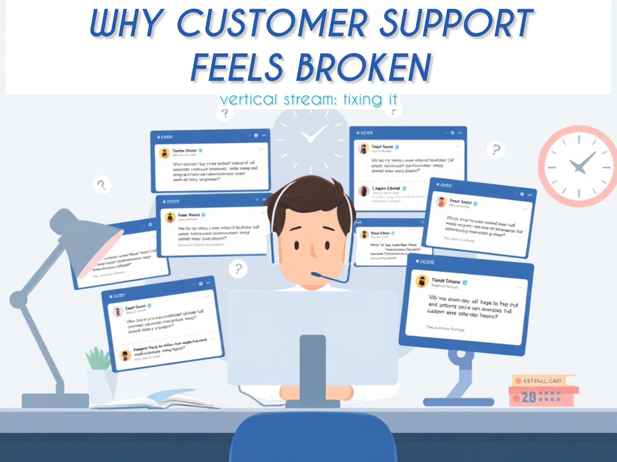 eazrare's tweet photo. Many businesses struggle with customer support because replies are slow and inconsistent.

Customers ask the same questions, but the answers they receive often sound different depending on who replies or how busy the support team is. 🧵▼

$VERTAI @Build_Vertical https://t.co/5JCkFPa2Pm