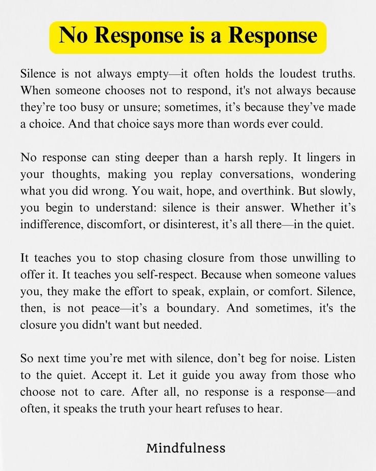 philosophysage's tweet photo. No Response is a Response https://t.co/yYdvxZlYwC
