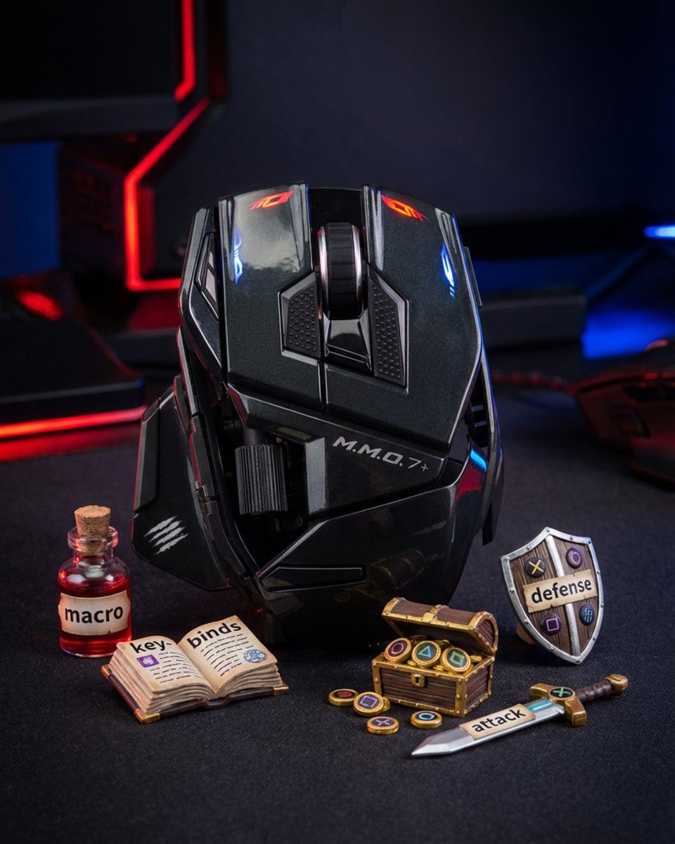 Madcatz_za's tweet photo. M.M.O. 7+ gives you a full command center under your thumb: with profiles, Shift Mode, and a wild 5D button for fast multi-actions. https://t.co/UwcCyEZrbA