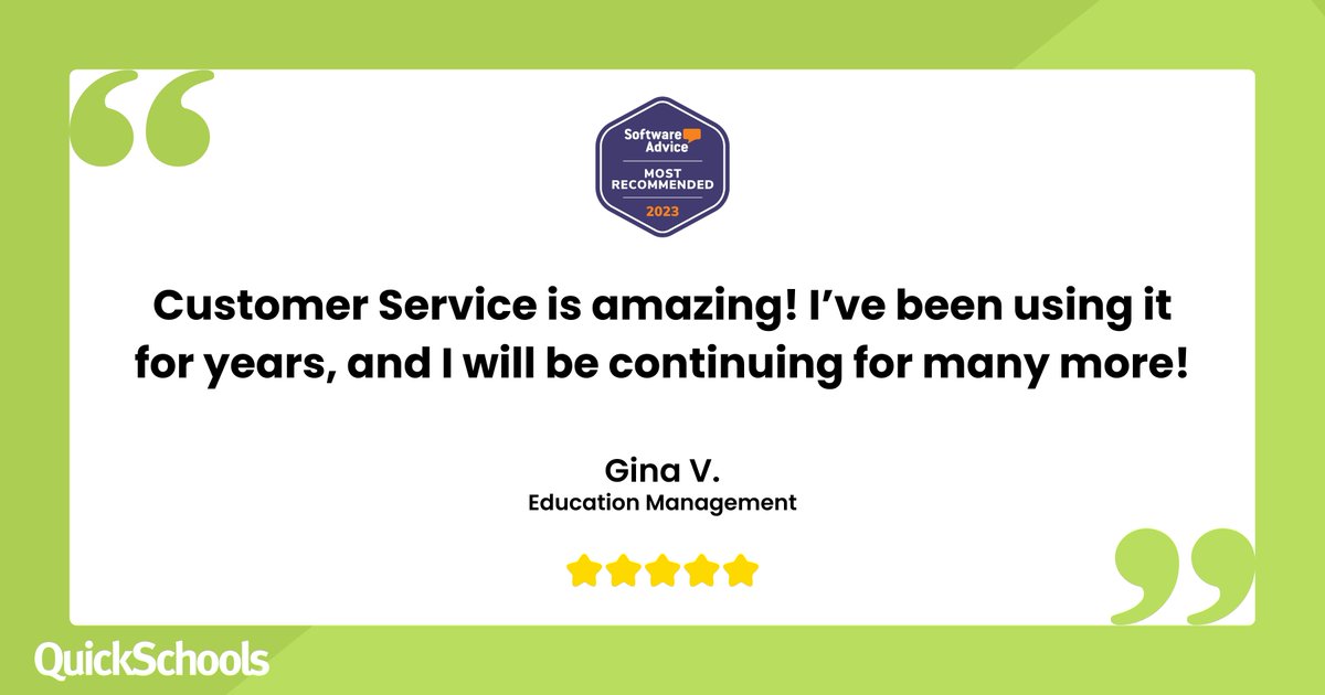 Long-term trust means everything to us. 💙 

Experience people-first support with QuickSchools! 

Try QuickSchools today with a free trial at bit.ly/3NCTa52