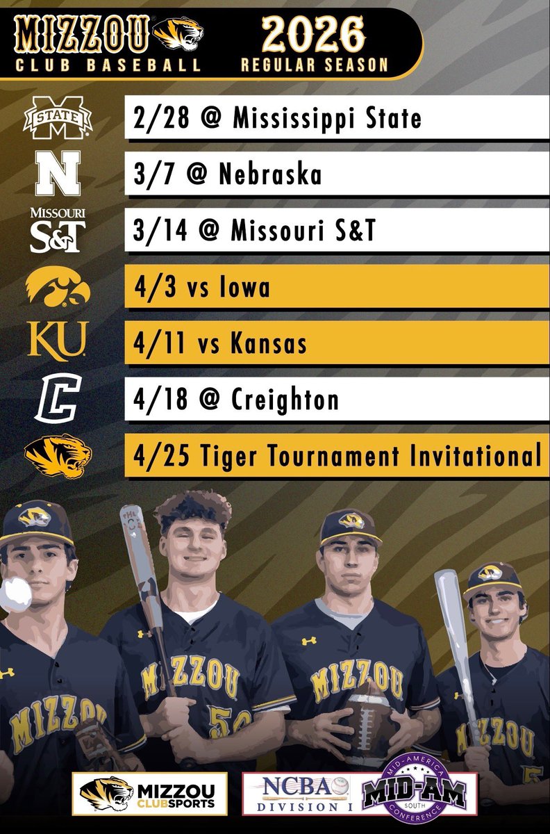 Mizzou Club Baseball tweet media