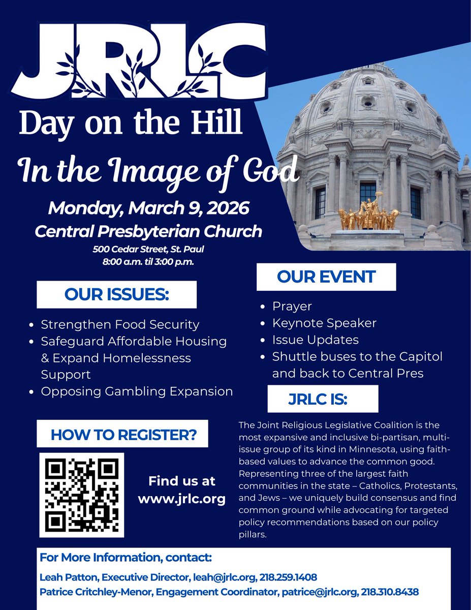 JRLCmn's tweet photo. Sign up here for our Day on the Hill, March 9, 2026:

https://t.co/bYblDOuWRL https://t.co/ghe5Rv92ik