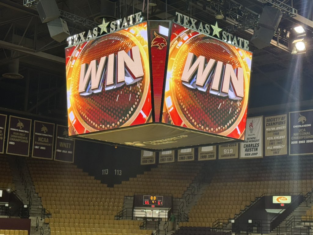 FINAL 

Texas State pulls off the comeback win to beat Old Dominion 65-61. 
Bobcats outscore the Monarchs 46-34 in the second half.