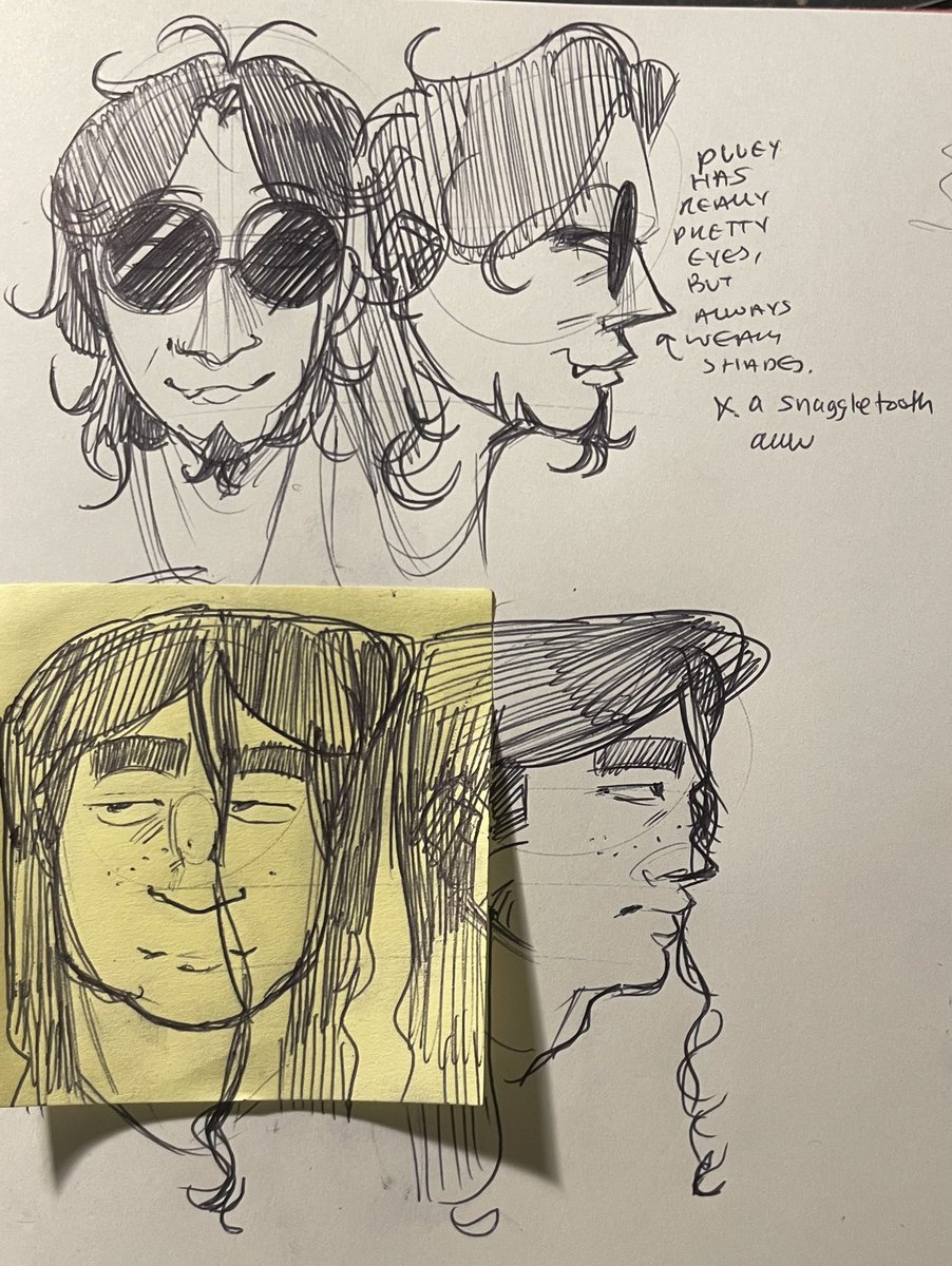 lightblusleeper's tweet image. i wanted to draw more of my human mikes so here are some face refs! greatly enjoyed receding battat's hairline (i think its cute)