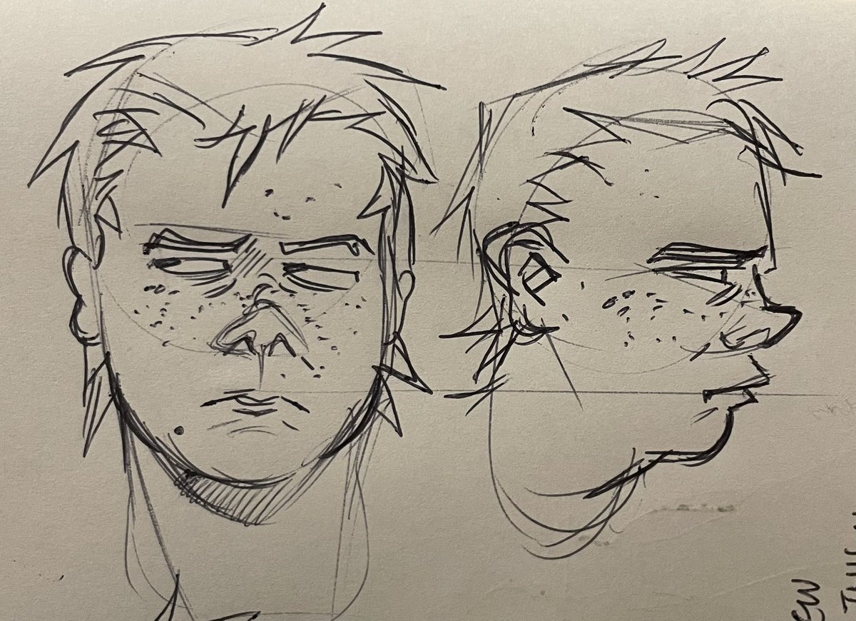 lightblusleeper's tweet image. i wanted to draw more of my human mikes so here are some face refs! greatly enjoyed receding battat's hairline (i think its cute)