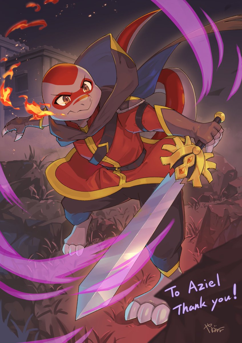 MLizardAziel's tweet image. It's my duty to defend the homeland 🫡
🎨: @matcha_koma