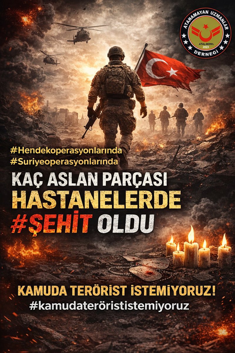 Vatanımda PKK'lı  ve onlara en ufak sempati duyan avukat , sanatçı, doktor,  öğretmen, vekil, akademisyen,  gazeteci,  hemşire istemiyorum.

Ya kabul edin ya da terkedin.

#kamudaterörististemiyoruz