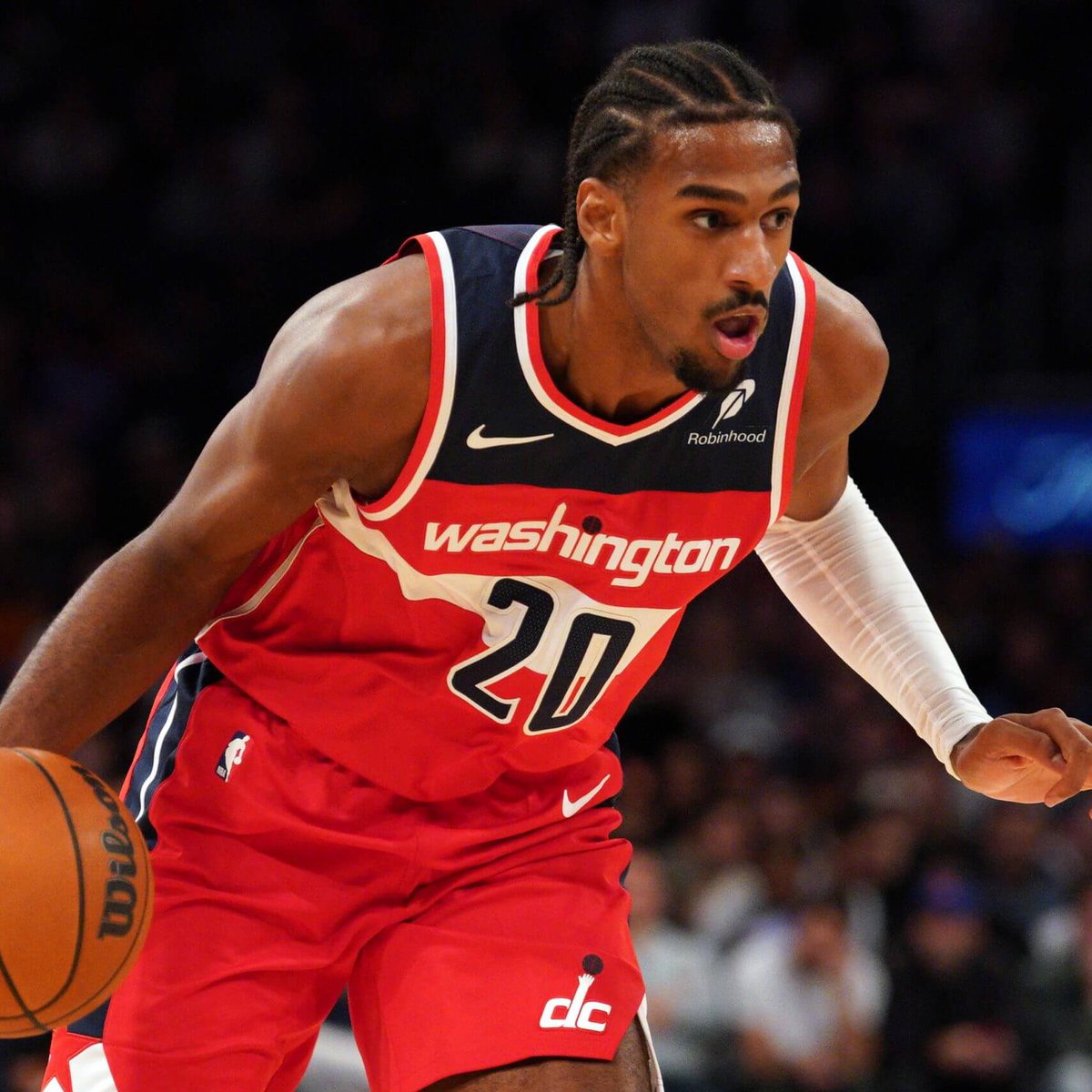 LegionHoops's tweet photo. Team no alcohol: the Wizards’ starting lineup has an average age of 20.6 years old… the youngest the NBA has ever tracked. (via Wizards PR) https://t.co/efb1KhiNnN
