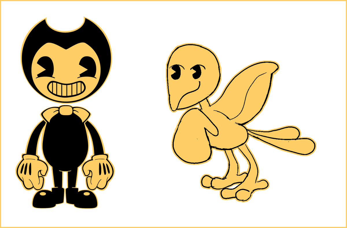 creature_co's tweet photo. Fun Fact: Did you know? There was at one point going to be a creature starring in the hit indie horror title, Bendy and The Ink Machine! It was soon replaced by the little devil darling himself! Joey Drew will pay. https://t.co/E0Nld0oden