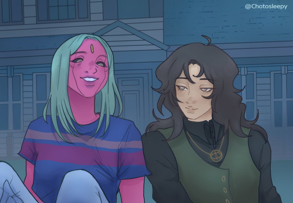 Yharnamgore's tweet photo. ⠀
           ⁺‧₊˚-ˋˏ ༻𒉭 ☽♢☾ 𒉭༺ ˎˊ-˚₊‧⁺
       
“It’s been nice spending time with you, Viv. Your father is very lucky to have such a wonderful daughter. ” 

#yumetwt #marvelyume #marveloc 
#GrimVision 

[[🎨 @/Chotosleepy ]] https://t.co/F25m5AjK7p