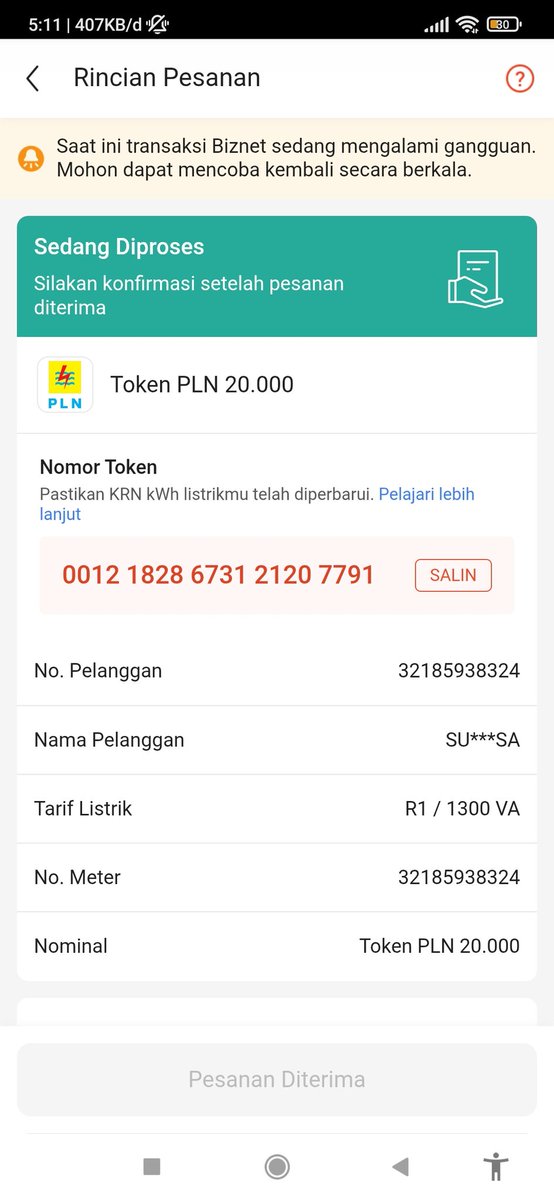 windyptrh's tweet photo. @pln_123 min bisa batalkan pesanan saya di shopee karena saya salah masukan nomor pelanggan https://t.co/l7rmlDx7ZY