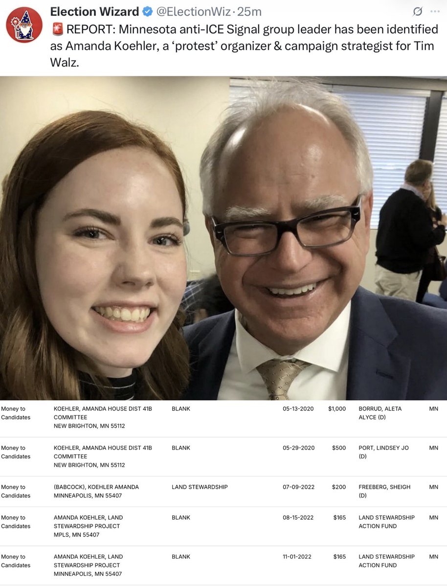 JamesHartline's tweet image. She wants to be a star. Let's make her famous. Amanda Noelle Koehler, a far-left Democrat protest organizer and campaign strategist for Tampon tim Walz, has been identified as the anti-ICE Signal group leader coordinating the targeted attacks and doxxing of Federal ICE agents and…