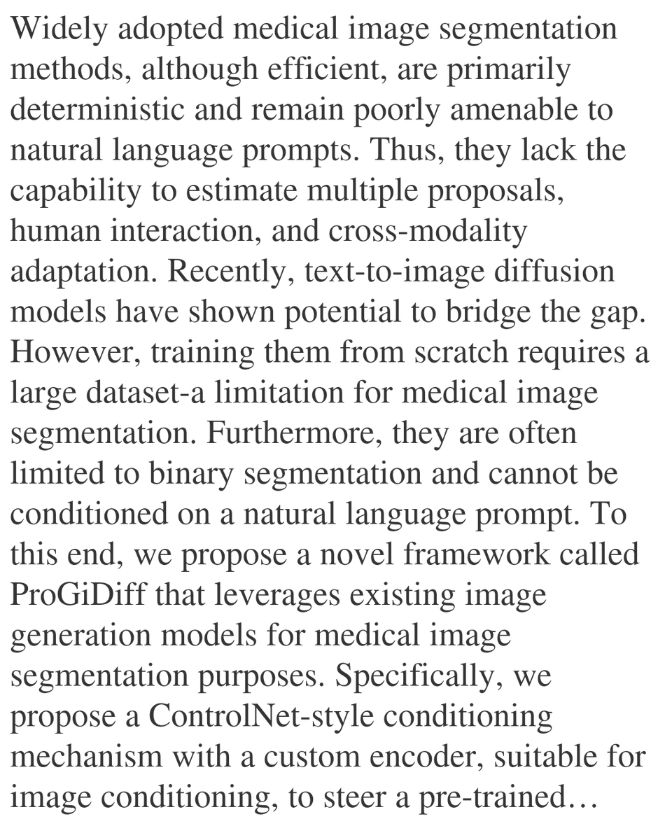 CSVisionPapers's tweet photo. ProGiDiff: Prompt-Guided Diffusion-Based Medical Image Segmentation

Yuan Lin, Murong Xu, Marc Hölle, Chinmay Prabhakar, Andreas Maier, Vasileios Belagiannis, Bjoern Menze, Suprosanna Shit
https://t.co/tOTdinrP8C [𝚌𝚜.𝙲𝚅] https://t.co/3ok75NkggM