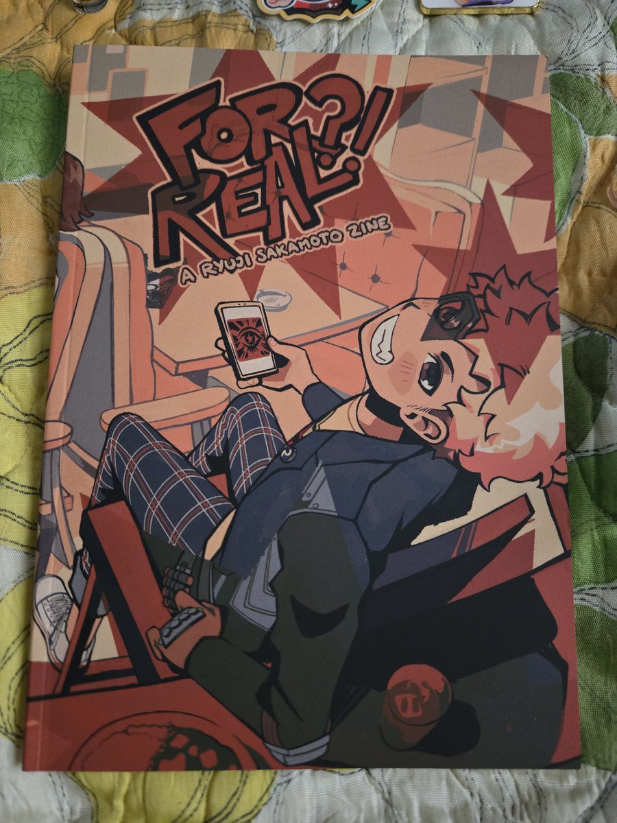 My <a href="/RyujiZine/">FOR REAL?!: Ryuji Sakamoto Zine | SHIPPING</a> !! came a while back and I'm sooo excited to put it with all my other Ryuji/Persona(5) stuff when I put it back out😭🥹 ZINES ARE MY FAVORITE THINGSSS, I gotta buy moore💛💀❤️ Everybody involved in this Zine did amaaazing work🥹💛 Tysm for making this happen y'all💛
