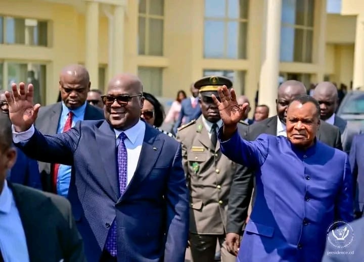 acprdcongo's tweet image. L'évolution de la situation sécuritaire dans l'est de la République démocratique du Congo (#RDC) a figuré dans les discussions, samedi à #Oyo, une ville du nord de la République du Congo, entre les Présidents des deux pays, d'après la Présidence congolaise.
"Des entretiens