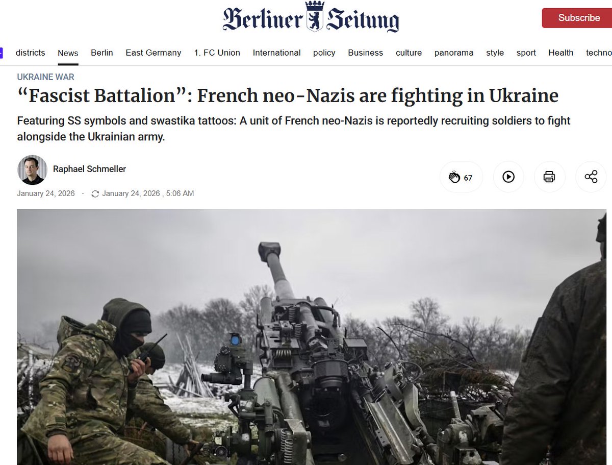 I_Katchanovski's tweet image. "“Fascist Battalion”: French neo-Nazis are fighting in Ukraine. Featuring SS symbols and swastika tattoos: A unit of French neo-Nazis is reportedly recruiting soldiers to fight alongside the Ukrainian army.

Using Nazi symbols, SS references, and noms d'oeuvres from the Nazi era:…