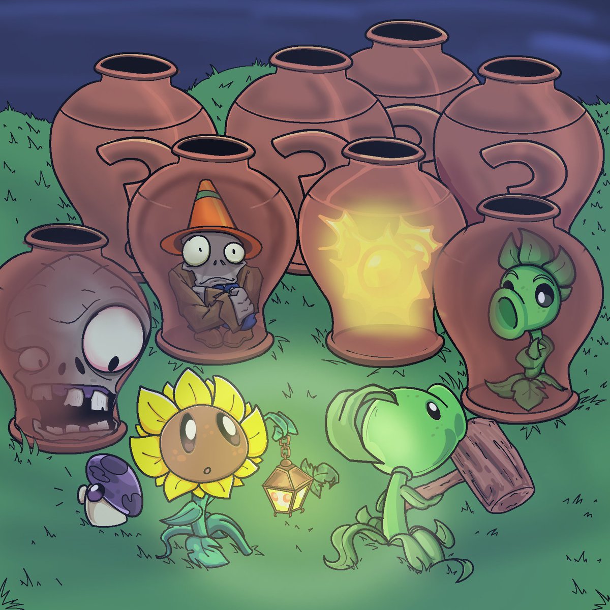 Zombie25alv's tweet photo. Jarrones 
#pvzfanart https://t.co/qI0NnUDfqx