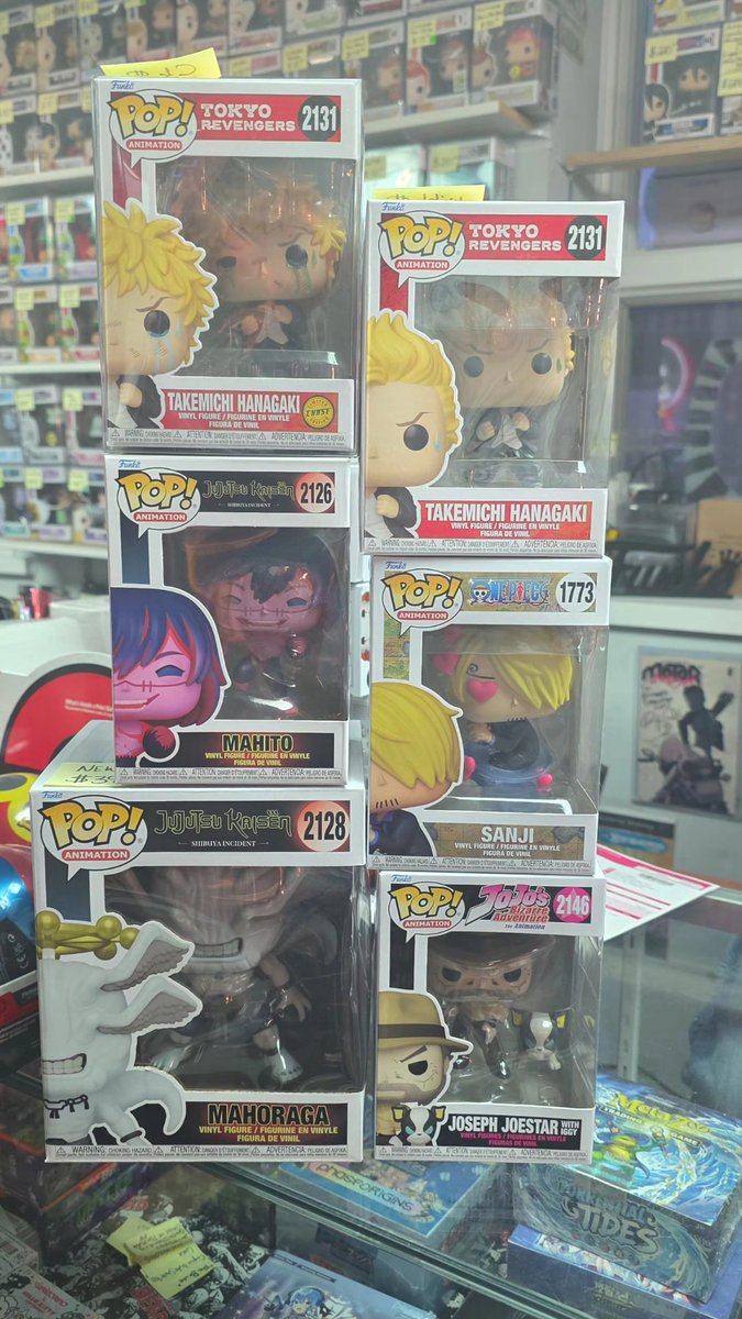 🚨 NEW RELEASE ALERT 🚨

Tokyo Revengers - Takemichi Hanagaki regular + CHASE
Jujutsu Kaisen - Mahito + Mahoraga 6"
One Piece - Sanji In Love
Jojo's Bizarre Adventure - Joseph Joestar

#funko #funkopop #newrelease #anime #chasepop