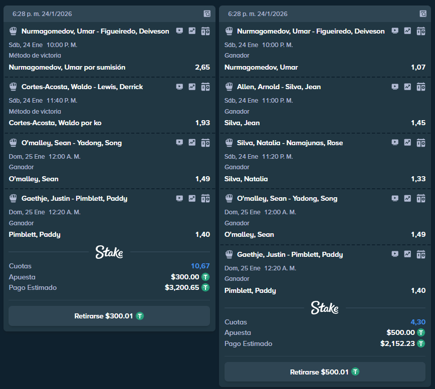 PRIMERA UFC DEL AÑO EN <a href="/StakeEspanol/">Stake Español</a> 

1 COMBINADA ARRIESGADA, LA OTRA UN POCO MAS SAFE 

stake1021.com/?offer=rakyz&c…