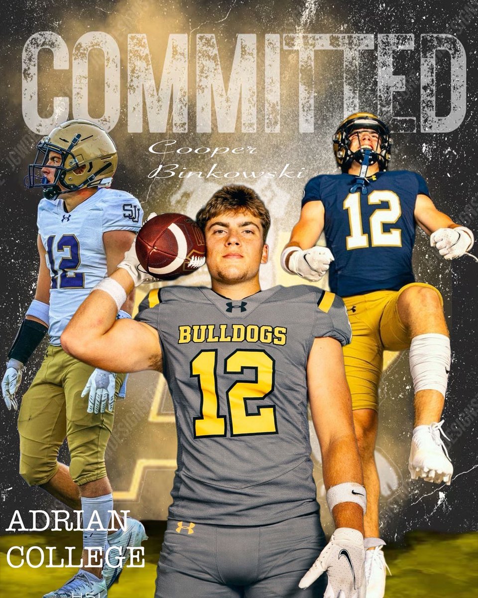 Excited to announce my commitment to University of Adrian!!
Go dawgs!!
<a href="/Coach_Palka/">Joe Palka</a> <a href="/CoachJoeHorn/">Joe Horn</a> <a href="/AdrianCollegeFB/">Adrian College Football</a> <a href="/SJJFootball/">St. John’s Jesuit Football</a> 
<a href="/LacharlesSmith/">LaCharles Smith</a> <a href="/SJJRadio/">SJJ Titan Radio</a> <a href="/CoachKujawa/">Kenny Kujawa</a>