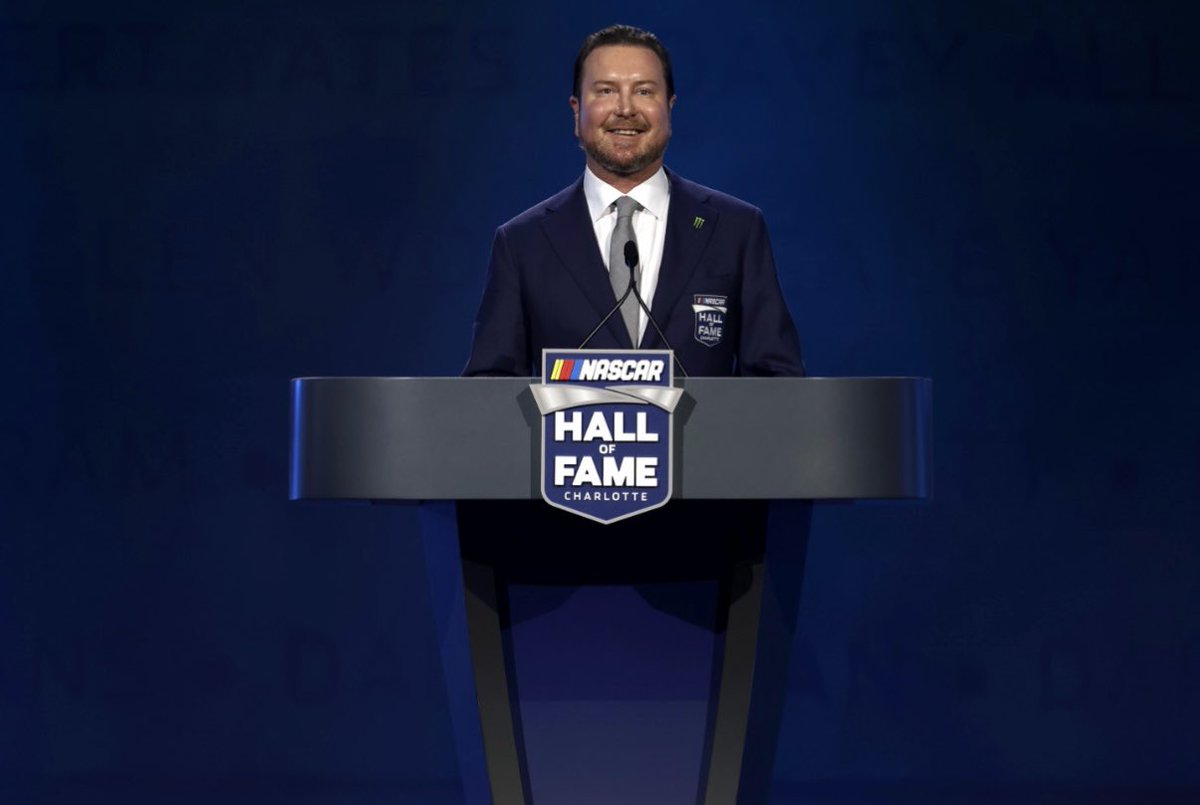 KurtBusch's tweet image. This blue collar kid from Las Vegas, is now wearing a @nascarhall blue jacket. Thank you to my family, friends and all of the fans for your support over the years.