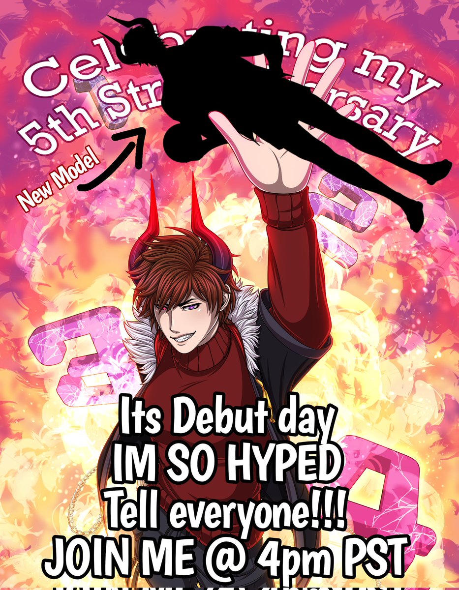 ⛓️ Its almost here!!!!! DEBUT DAY!
😈 I have been waiting so long for this!!
✨️ Jump in tonight at 4pm PST 
🔥LOOK AT ME!!!🔥
 #Debut #Vtuber #Lahz5years