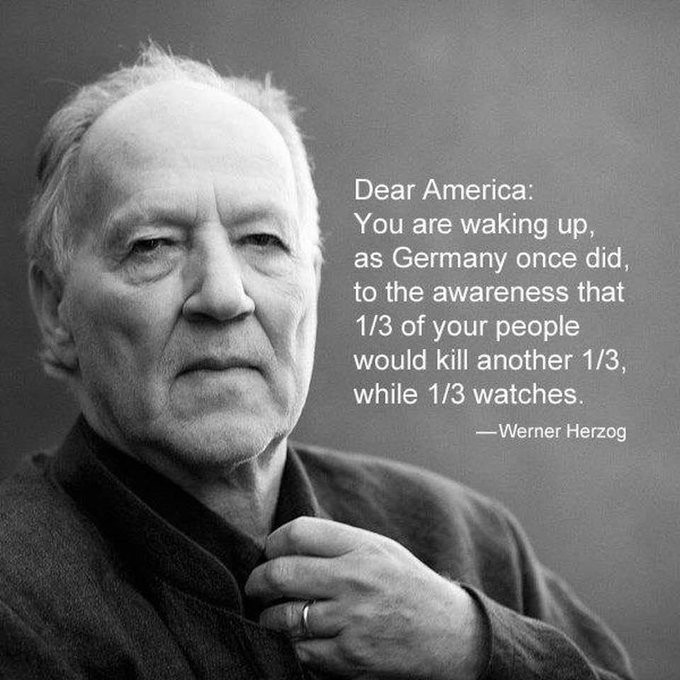 Dear America: You do realize that MAGA and the current administration have declared war on you, right? There's no escaping this fact anymore. They will murder you in the streets without a second thought.

Welcome to present-day Nazi Germany. You're there now.

Act accordingly.
