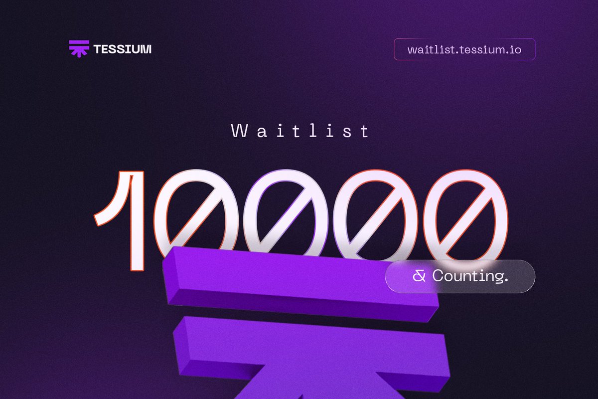 Tessium_io's tweet image. 10,000 people said “yeah… I need to be early.”

Probably Nothing.

Final call soon: waitlist.tessium.io