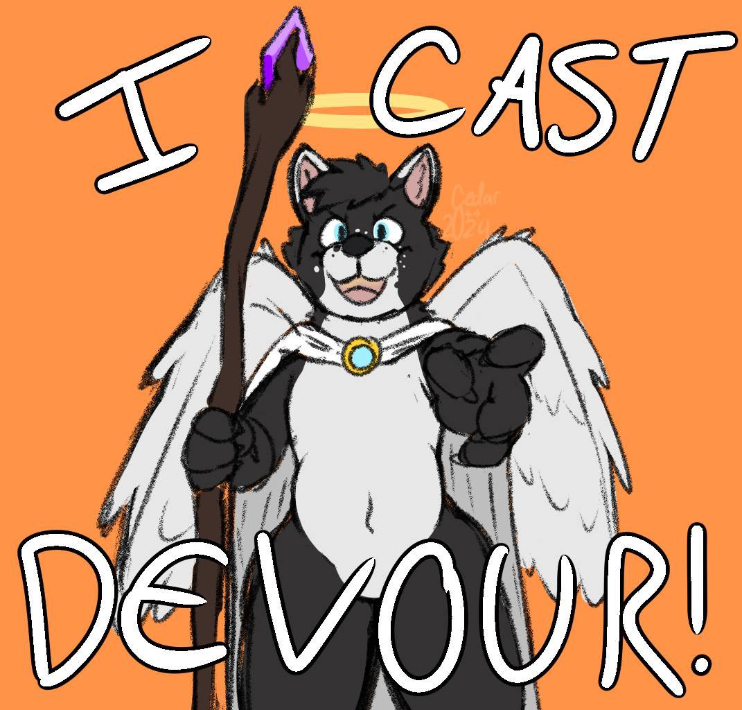 (He doesn’t know anything about magic.)
(He just says this before he eats you.)