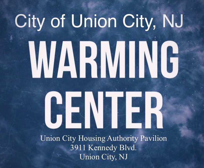 LucioPFernandez's tweet photo. UNION CITY POLICE: 201-865-1111 

During the current frigid temperatures, residents in need of shelter and/or additional resources can go to the following location:
 
Union City Housing Authority Pavilion
3911 Kennedy Blvd. 
Union City, NJ
6:00 PM – 8:00 PM https://t.co/HyyTEnxZLt