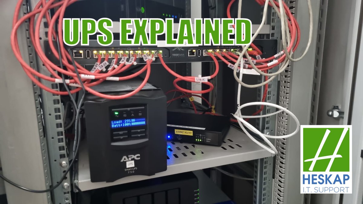 🔌UPS Explained:🔌
Ever wondered what an Uninterruptible Power Supply  is? 

What is it? A UPS provides emergency power when your main power source fails, ensuring near-instant protection from interruptions! 
Stay powered, stay protected! 
For more info, heskap.com