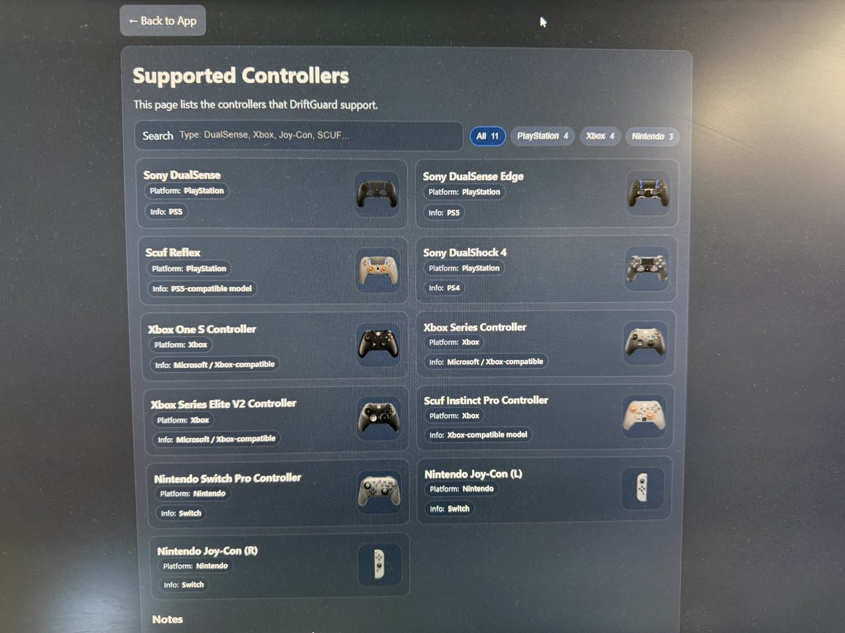 Modyfikator89's tweet photo. 🚨 GAME CHANGER ALERT! 🚨
Meet https://t.co/cVjZcgz7yz – the world's most advanced & completely FREE tool to fix, verify, and enhance your controllers.
✅ Professional Calibration
✅ Diagnostic Tools
✅ Permanent Fixes
👇 Key Features 👇
#DriftGuard #StickDrift #GamingTech #ControllerRepair #modyfikator  @driftguardapp