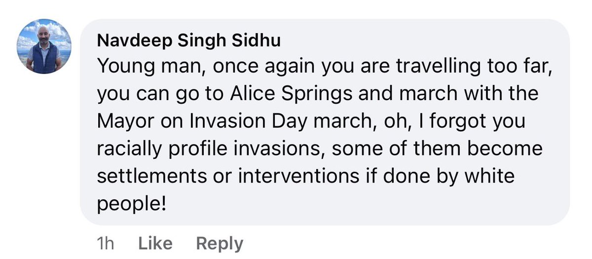 DrewPavlou's tweet image. Australian Greens Senate candidate Navdeep Singh Sindhi says that Australia was “invaded” by white people.

Navdeep only moved to Australia as an adult migrant from India in 2007, yet he calls me an “invader” in the country I was born in.

I am getting tired of new migrants…